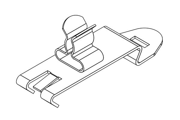 EMC shield clamps for 35 mm top hat rails, pluggable, with